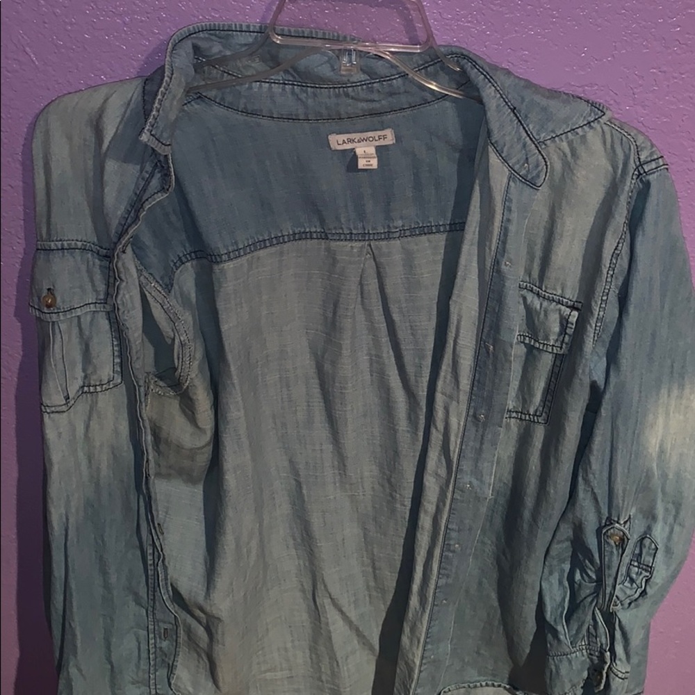 Long sleeve denim button up